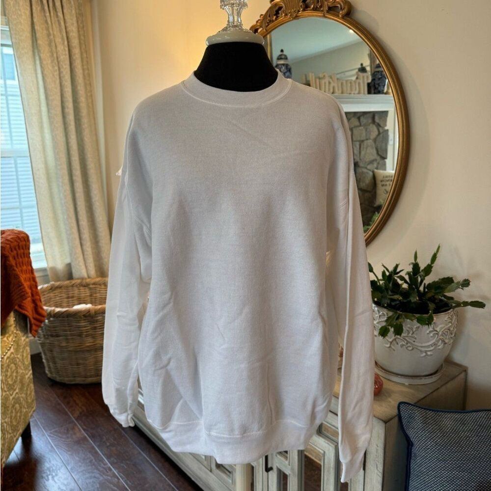 White Crewneck Sweater